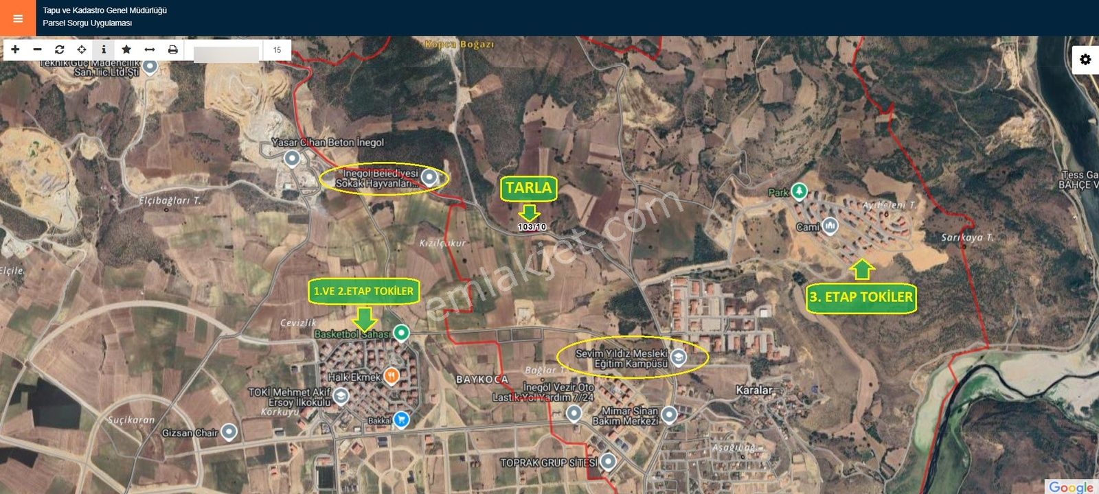 Ulucan'dan İnegöl Karalar'da İmar Dibi Tarla - Görsel 5