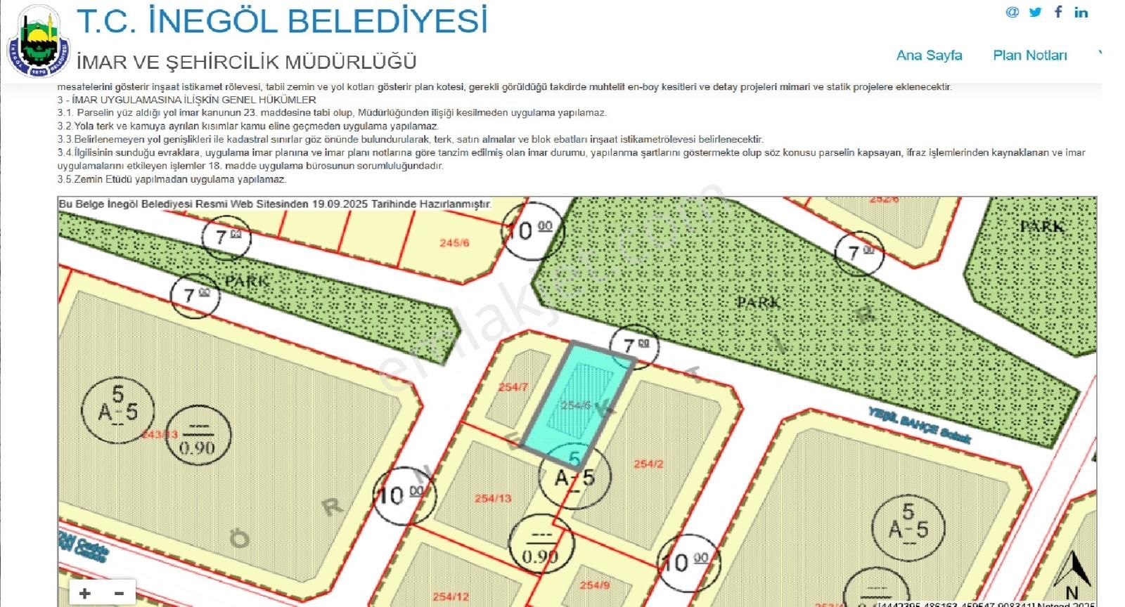 İnegöl Ün Yaşam Merkezi Alanyurt Ta Satılık Mükemmel Arsa