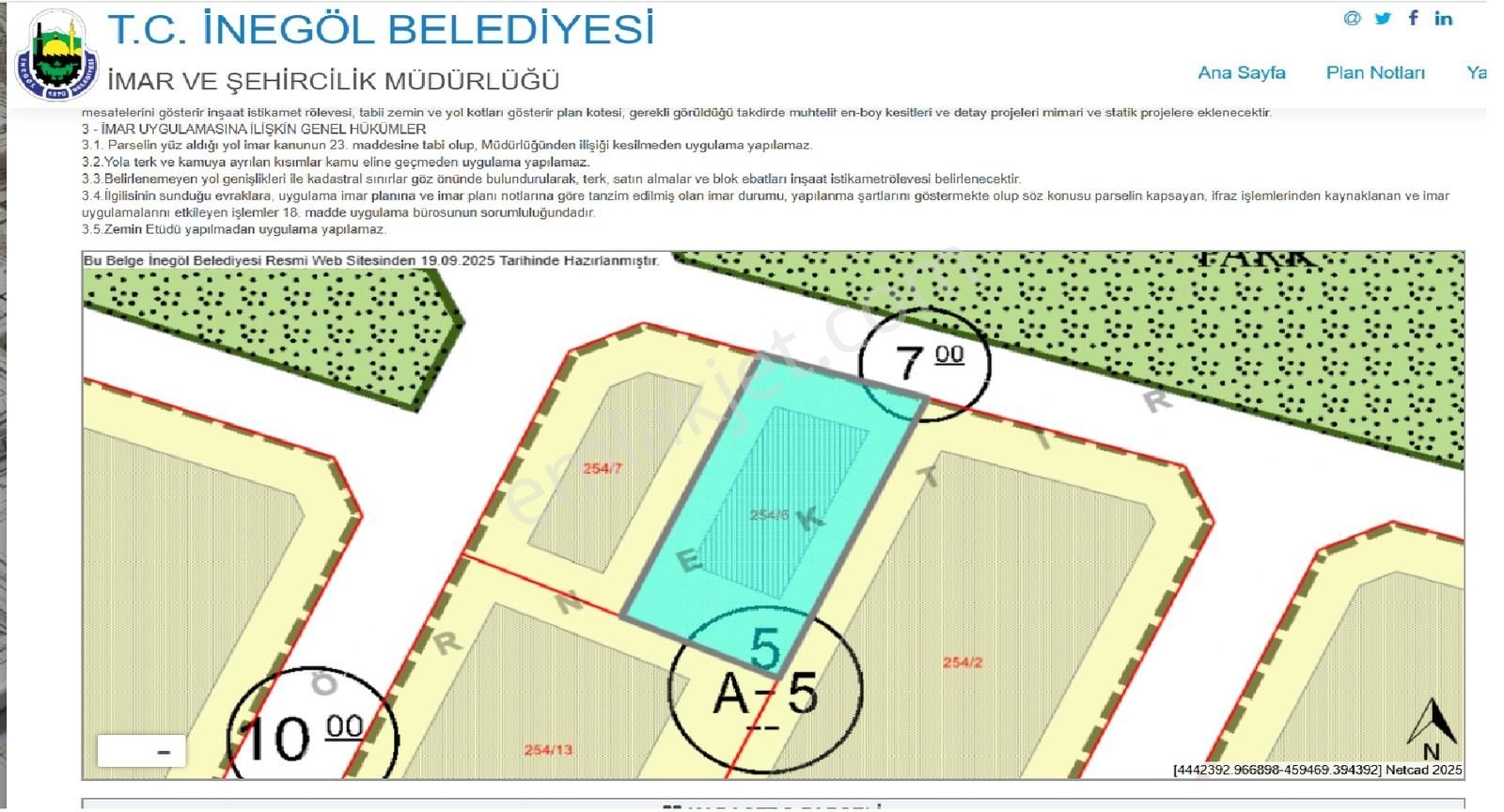 İnegöl Ün Yaşam Merkezi Alanyurt Ta Satılık Mükemmel Arsa - Görsel 3