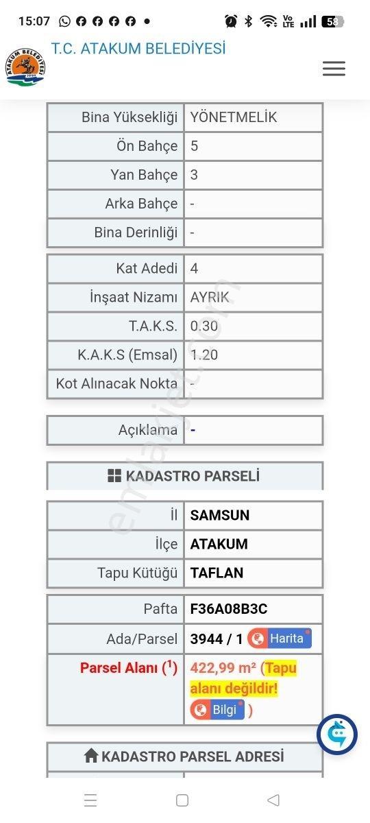 Damla Emlak,taflan Girişte Denizmanzralı Köşeparsel Satılık Arsa - Görsel 9