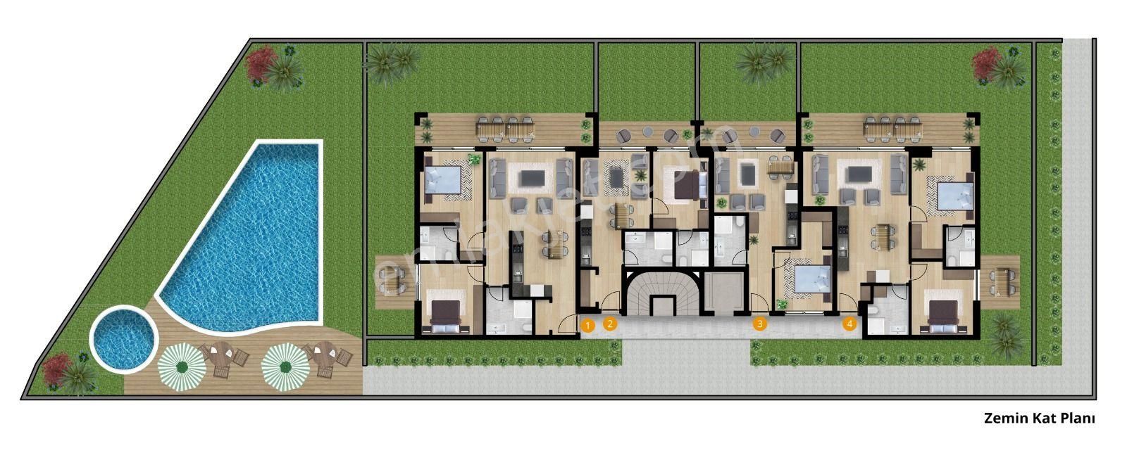 Açık Ve Kapalı Otoparklı Güvenlikli Site – 2+1 - Görsel 20