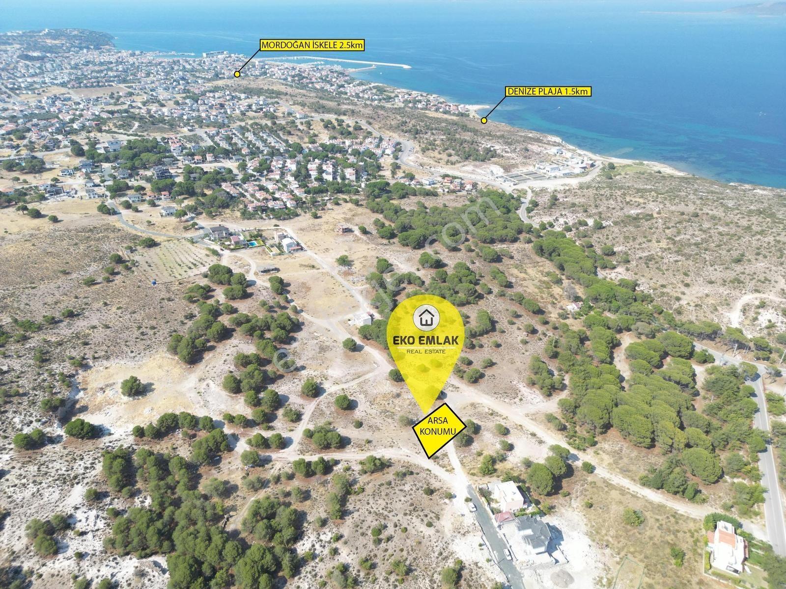 Eko Emlaktan!! Mordoğan'da 430m2 İkiz Villalık Arsa