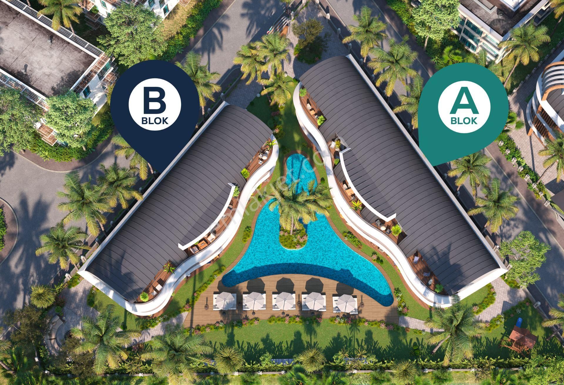 2+1 Bahçeli Direk Havuz Girişli Rezidans Daire ( Swim Up ) Maris Lagoon Plus - Görsel 3