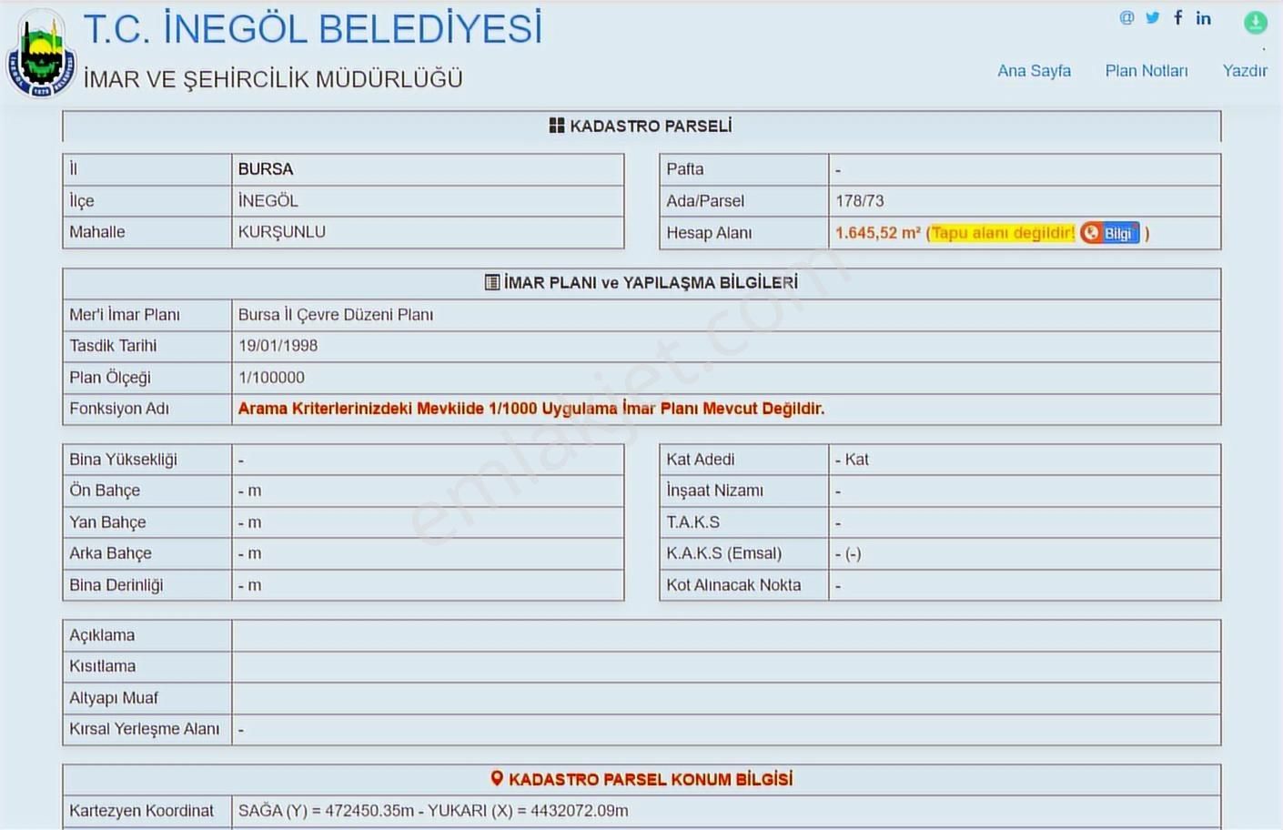 Ulucan'dan İnegöl Kurşunluda Resmi Yola Cephe Satılık Tarla - Görsel 13