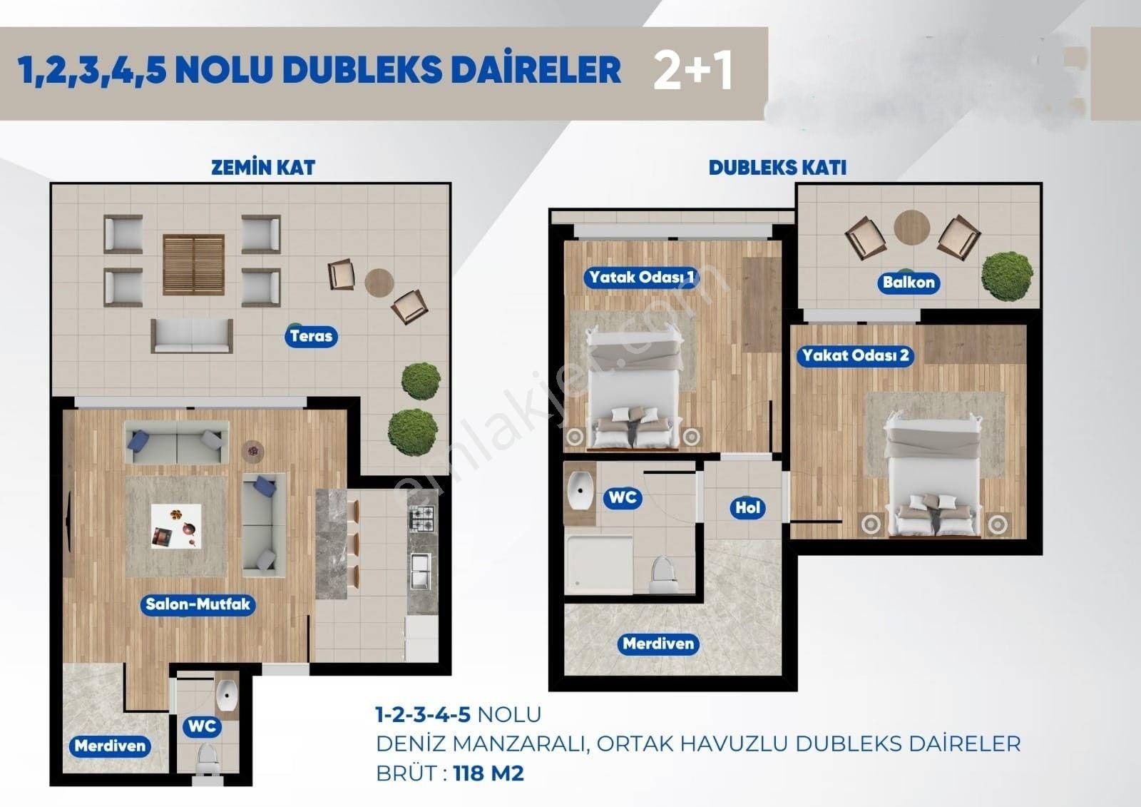Soğucak'ta Panoramik Deniz Manzaralı 2+1 Dubleks Daire - Görsel 32