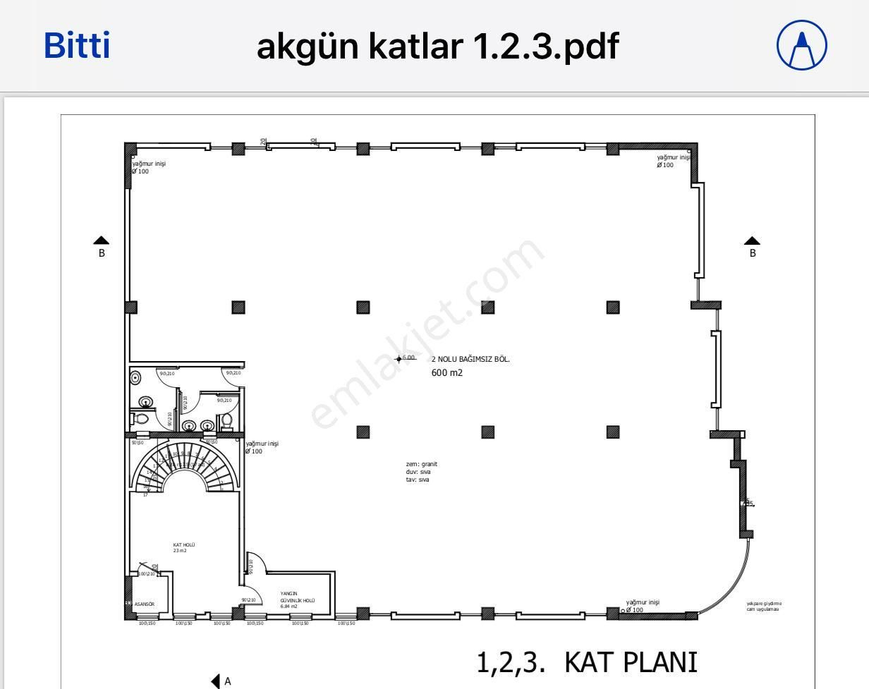 2470- Elfi Den Üçevler Akgün Plaza Kiralık 2.400 M² Komple Ofis - Görsel 31
