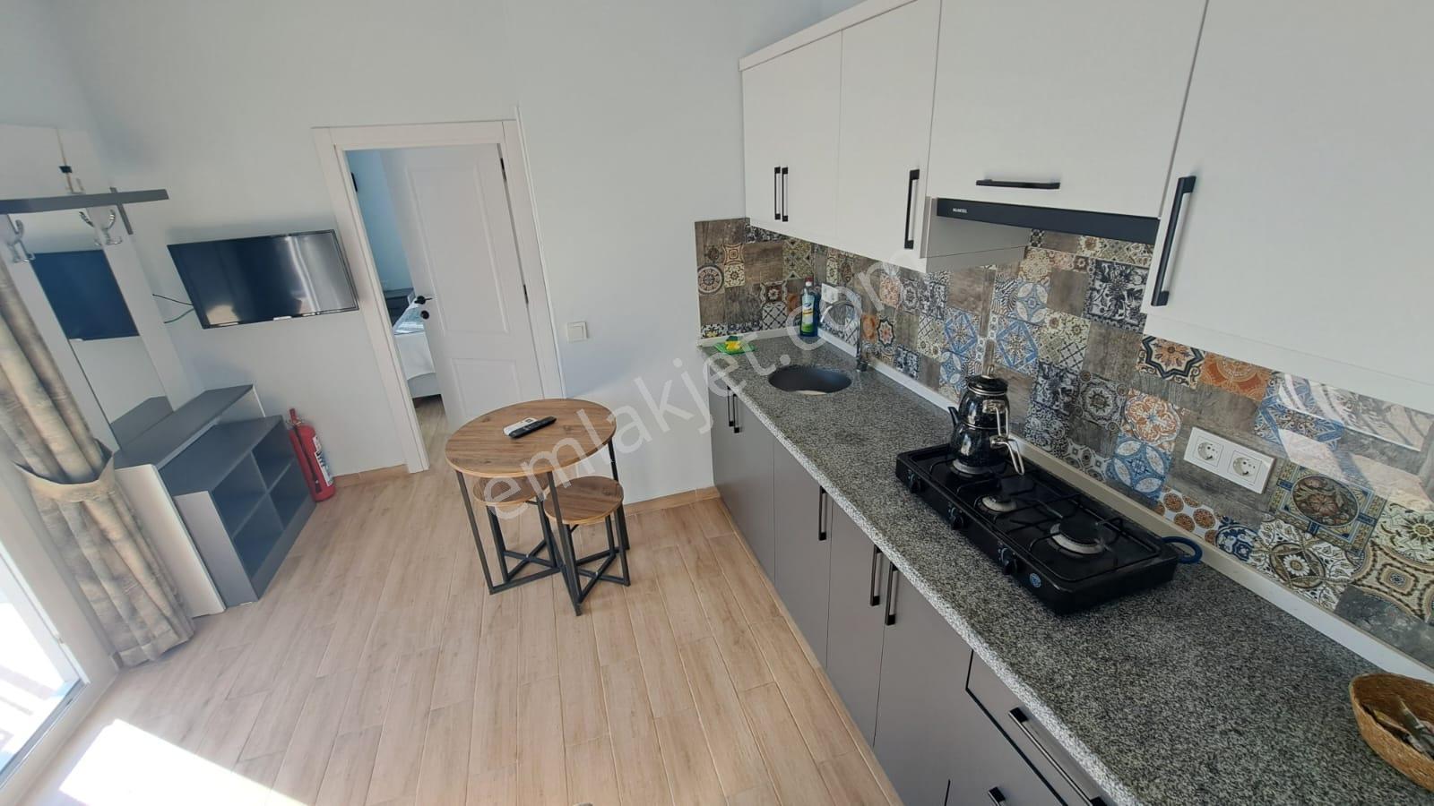 Foçada 1 Adet 1+1 Bungalov Eşyalı Kiralık Elektrik Su Ücretsiz - Görsel 18