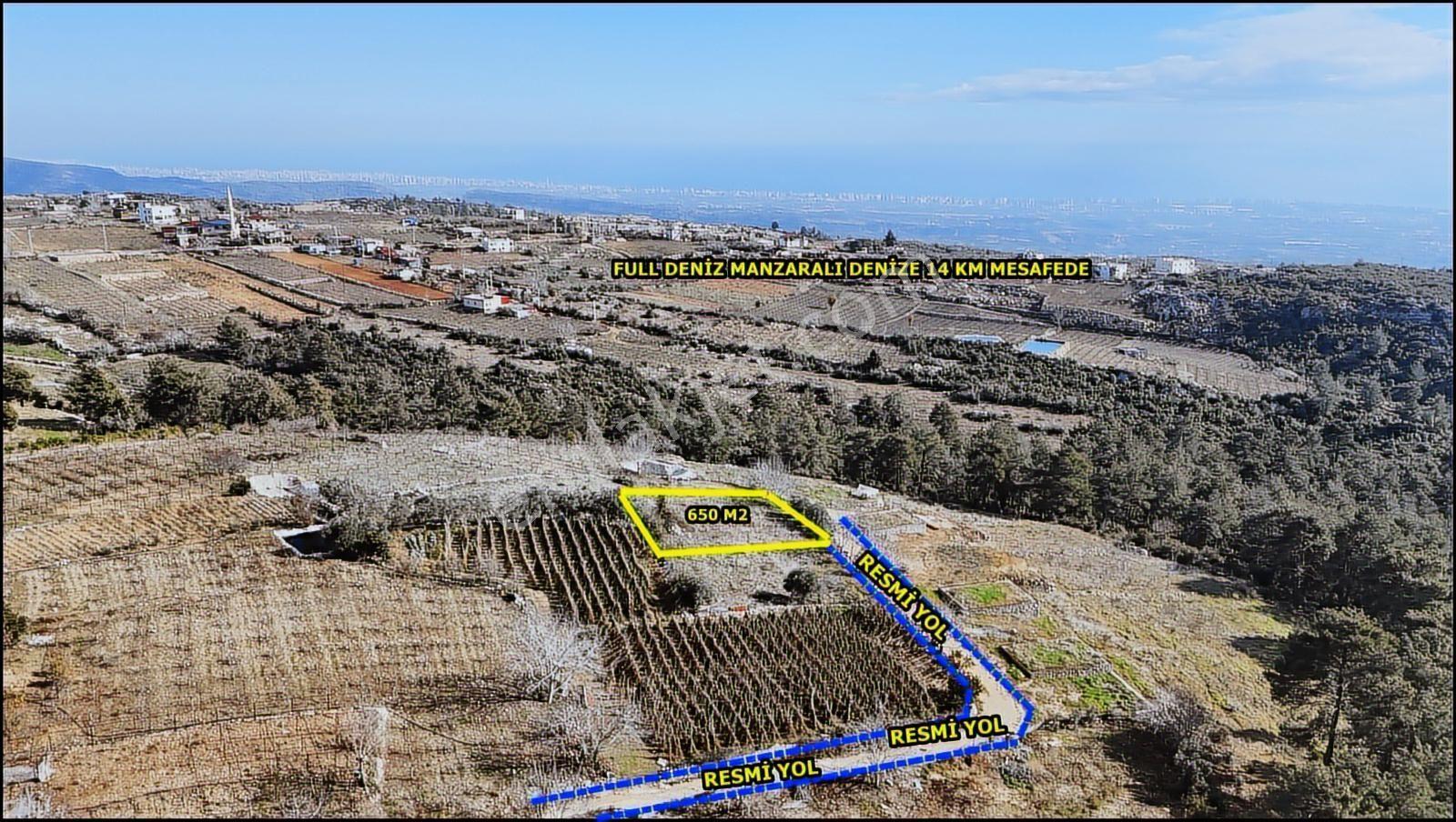 Erdemli Sıraç Deniz Manzaralı 650 M2 Villalık Arsa Önü Kapanmaz - Görsel 6