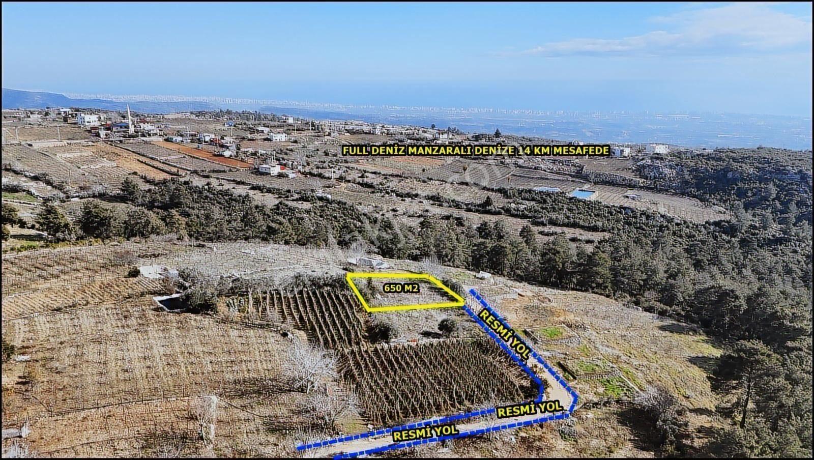 Erdemli Sıraç Deniz Manzaralı 650 M2 Villalık Arsa Önü Kapanmaz - Görsel 2