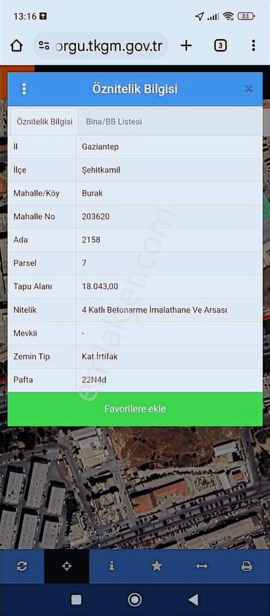 Evin Groutan Satılık Ticari Arsa Burakta
