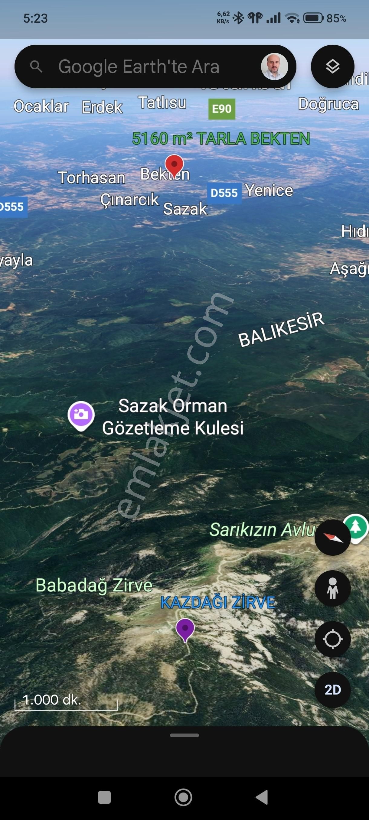 Çiftlik İçin 5160 M² Verimli Tarla Çanakkale Yenice Bekten Köyü Su Kaynağı Yanı Orman Ve Yola Cephe - Görsel 20