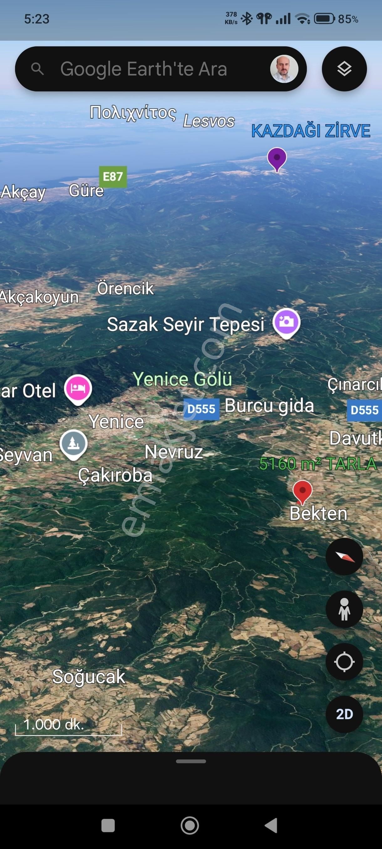 Çiftlik İçin 5160 M² Verimli Tarla Çanakkale Yenice Bekten Köyü Su Kaynağı Yanı Orman Ve Yola Cephe - Görsel 21