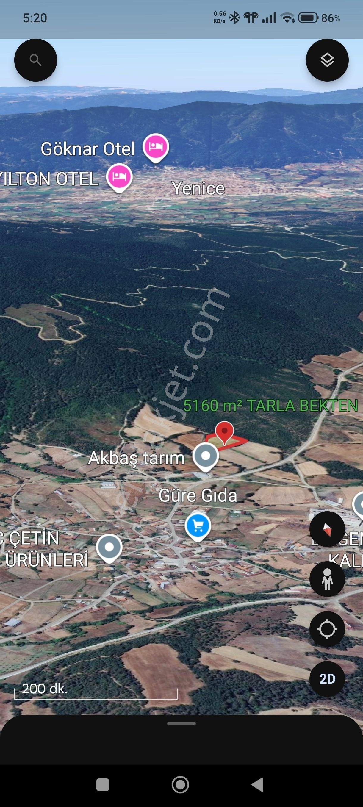 Çiftlik İçin 5160 M² Verimli Tarla Çanakkale Yenice Bekten Köyü Su Kaynağı Yanı Orman Ve Yola Cephe - Görsel 15