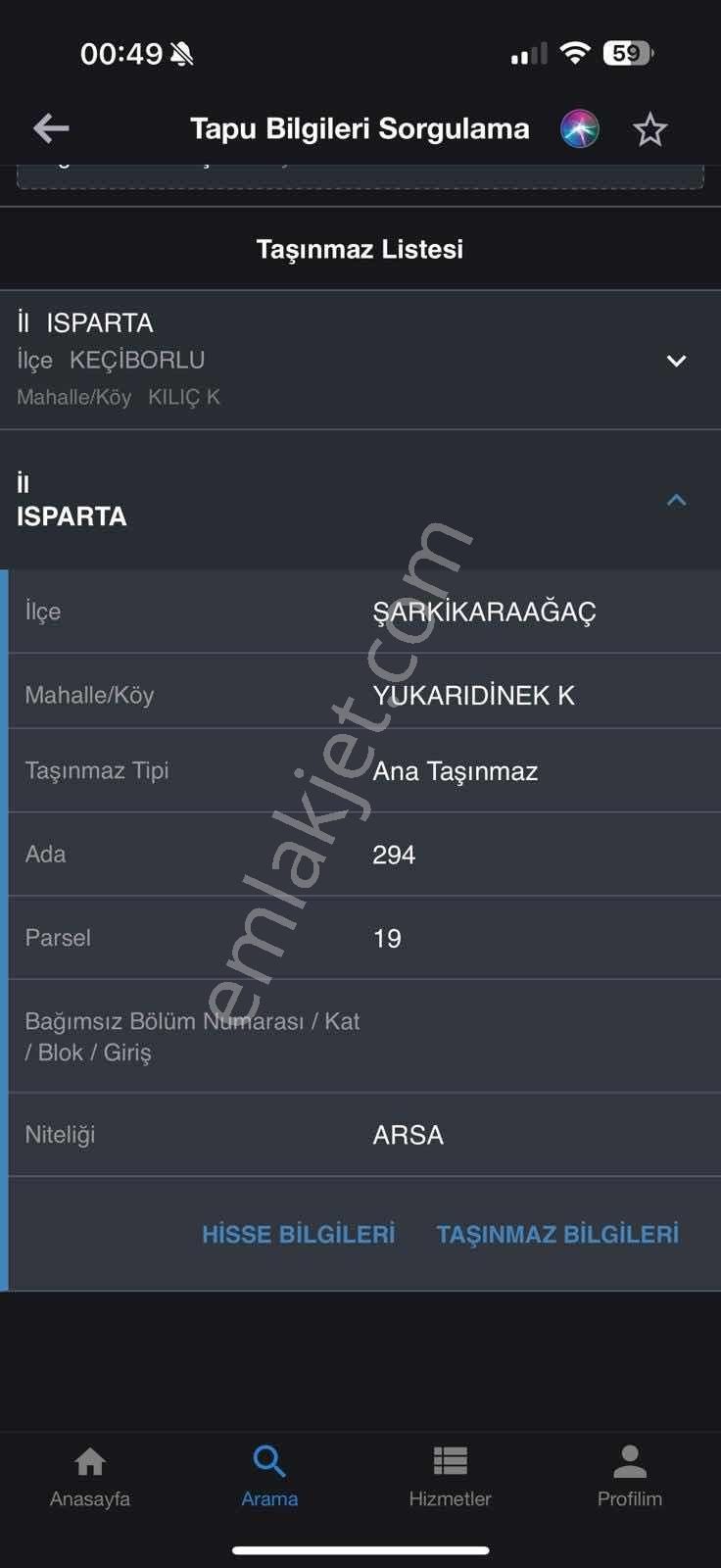 Isparta Yukarıdinek Köy İçi Satılık Arsa - Görsel 2