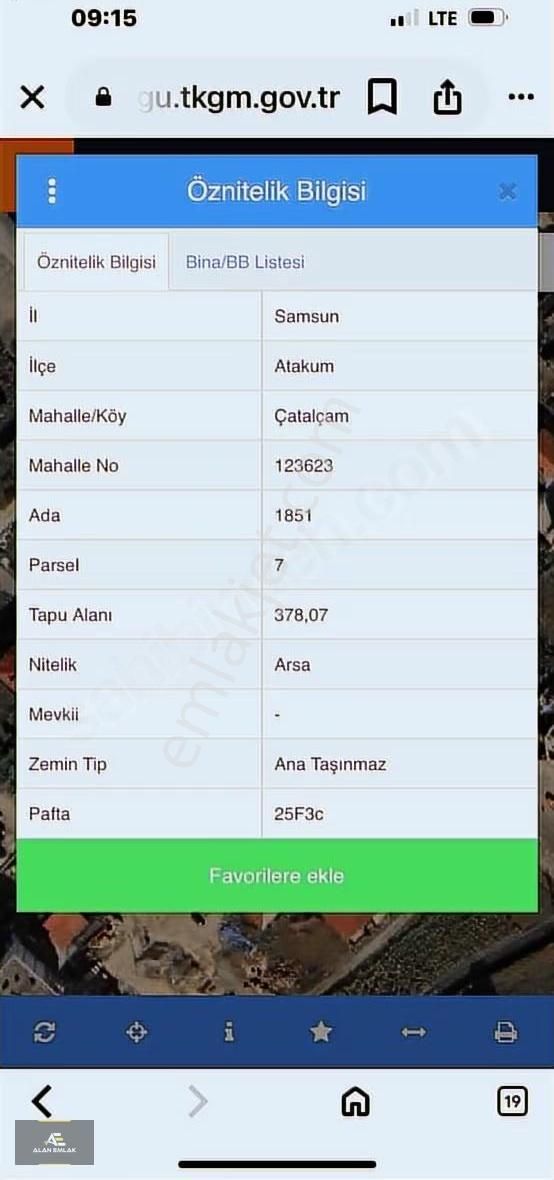 Alan Emlaktan Acil Satılık Arsa