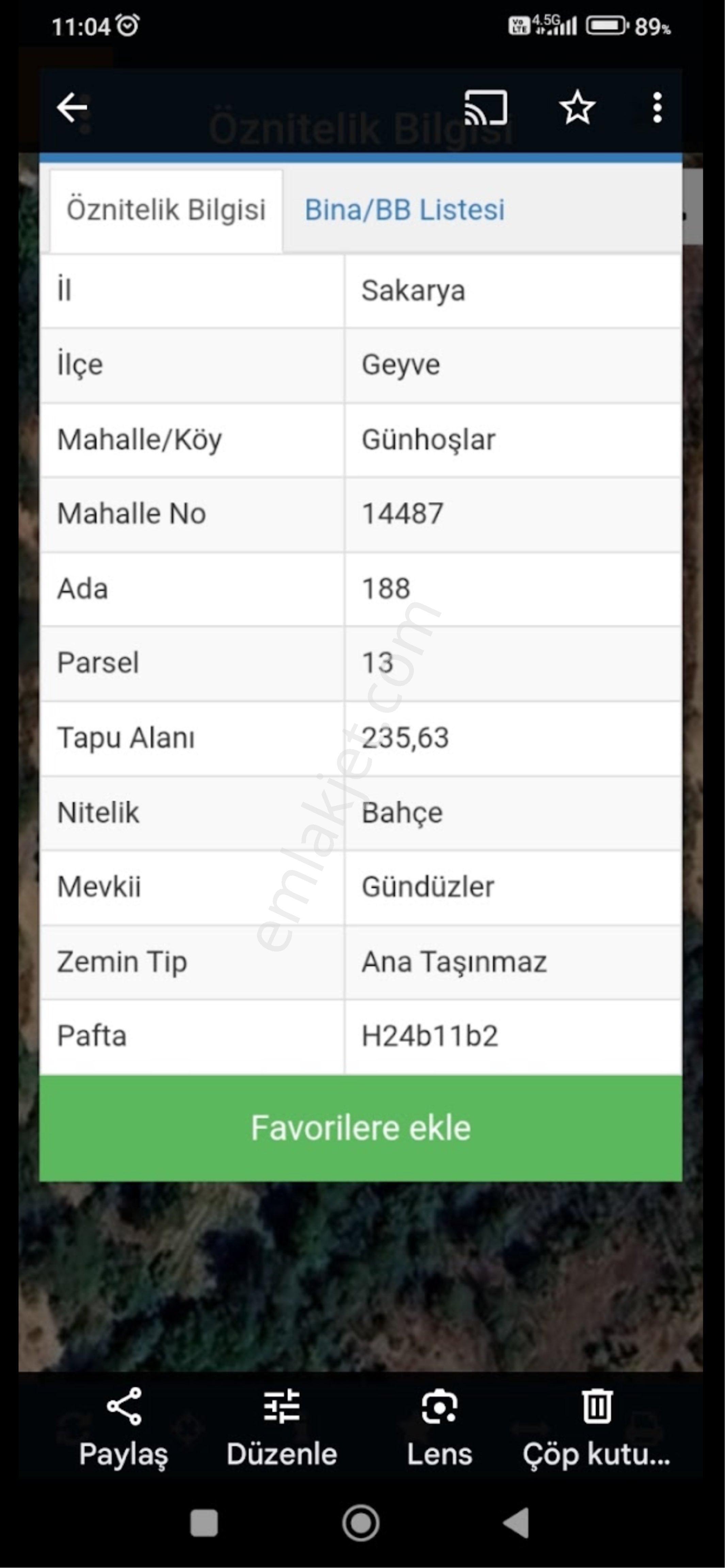 Sakarya Geyve Günhoşlar İmarlı Arsa - Görsel 4