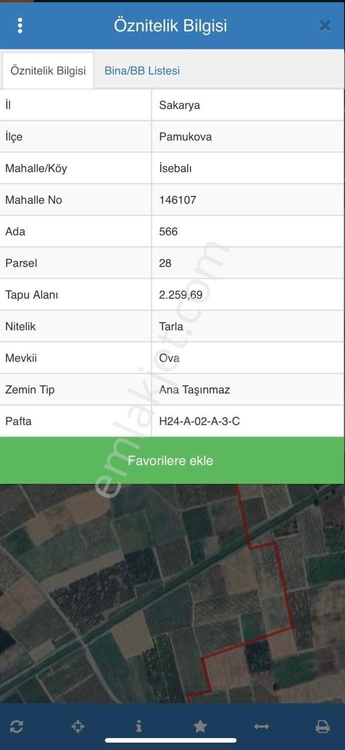 Pamukova İsabalıda 2259m2 Satılık Tarla - Görsel 2