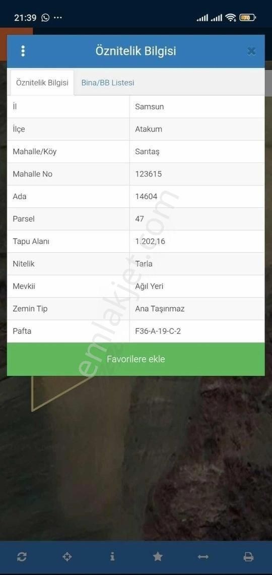 Sarıtaşta Satılık Tarla 1200m2 Tek Tapu Son Hafta - Görsel 3