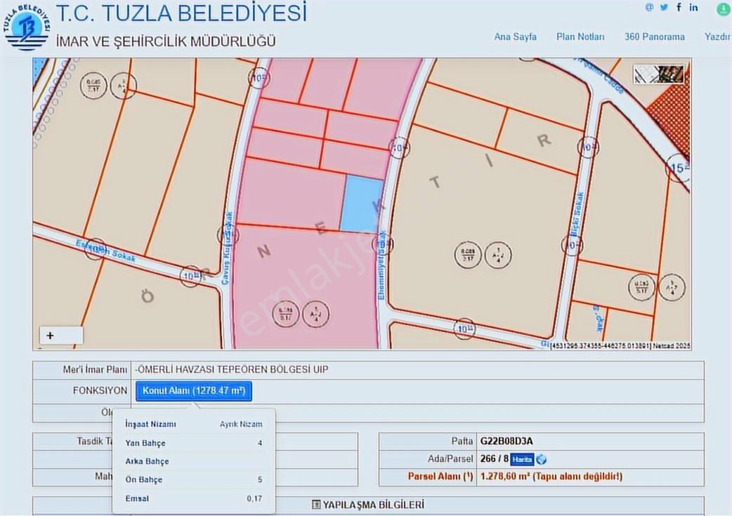 Vefa Gayrimenkulden Tepeörende Satılık 1278m² Villa İmarlı Arsa - Görsel 2