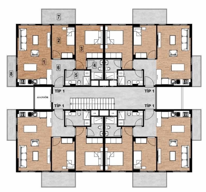 G A Dan Karnur Kurşunlu Projeden Fırsat 2+1 Daire - Görsel 5