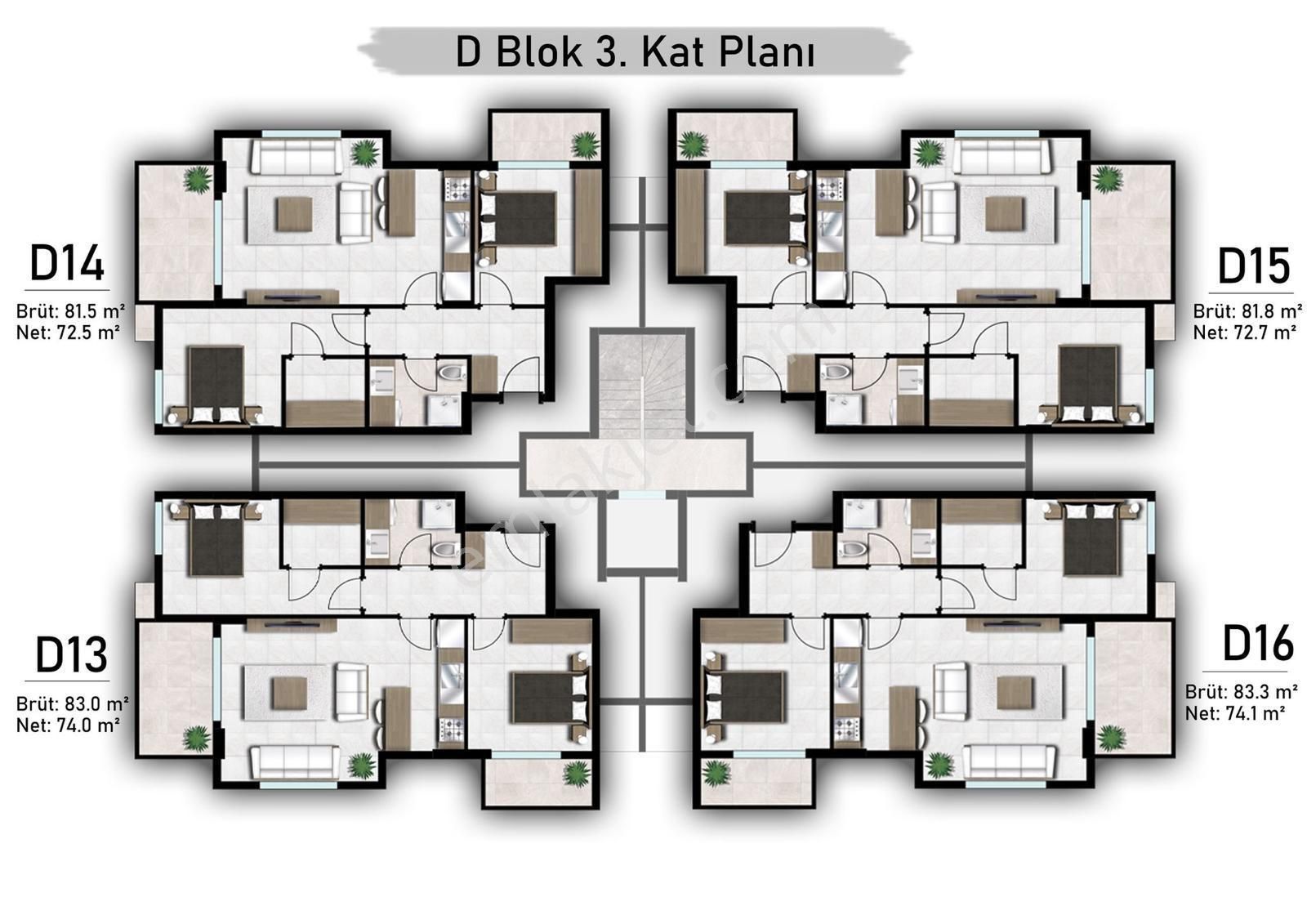 Davutlar Merkezde 1+1 Ve 2+1 Daireler - Görsel 11