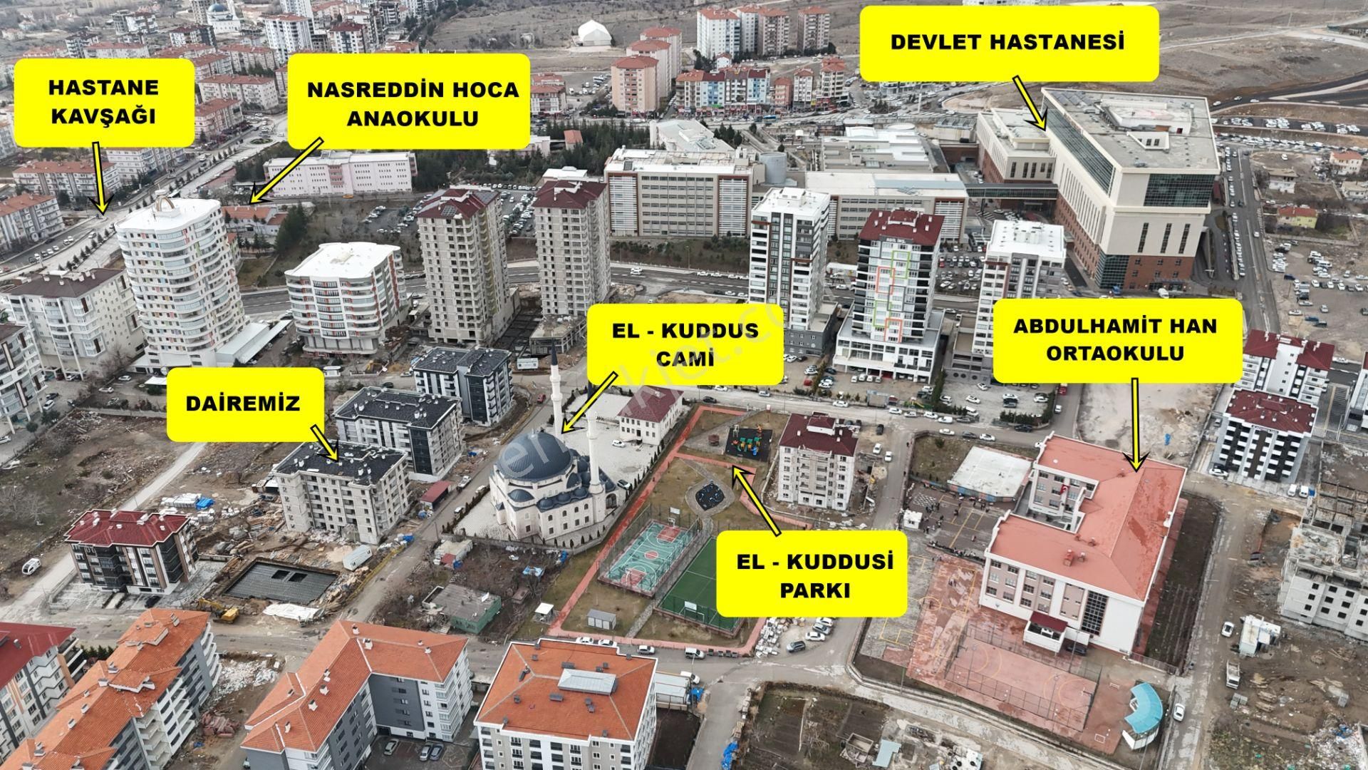 E.gökal Devlet Hastanesi Yanı ! 1+1 Lüx İçi Full Yapılı Yatırım - Görsel 3