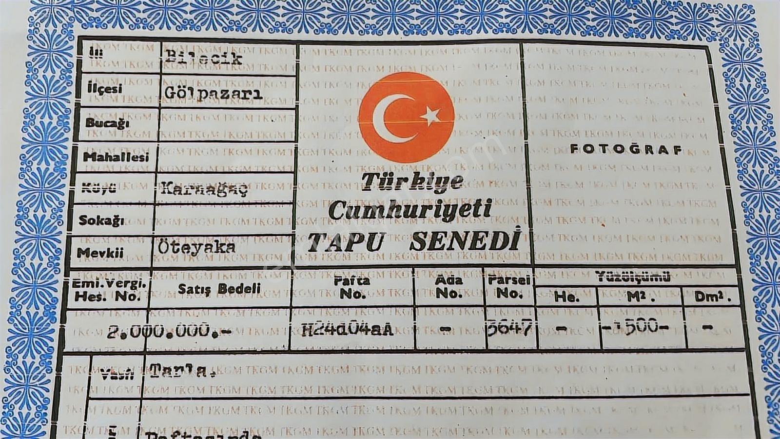 Acill Bilecik Gölpazarı Karaağaç Mah.kelepir Yerler - Görsel 14