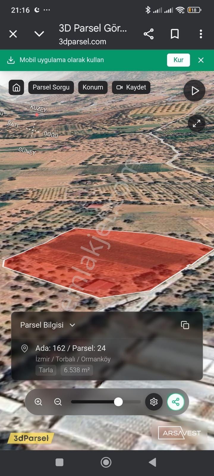 Torbalı Ormanköy 600 Mk Miras Hisse Tapudan Satış Yol Kenarı - Görsel 8