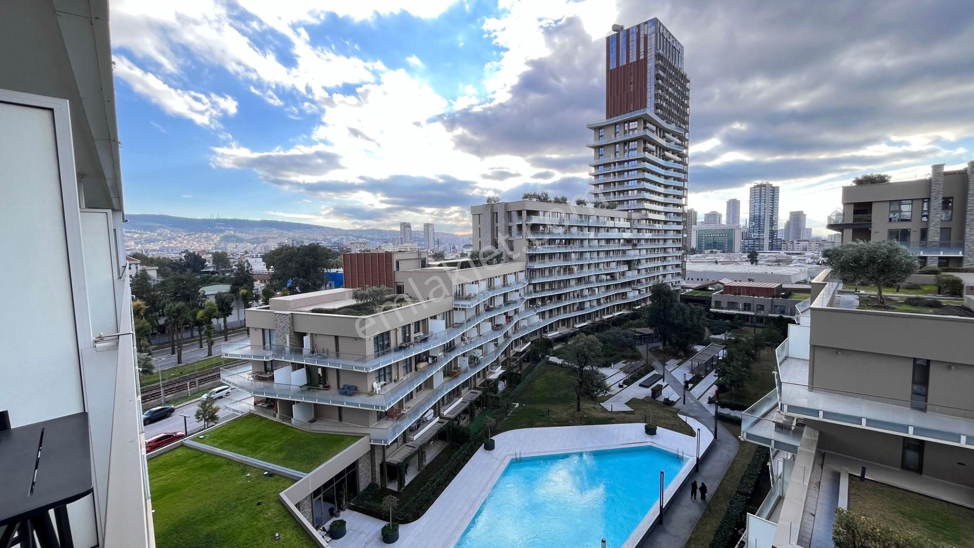 Folkart İncity'de Havuz Cephe Balkonlu Eşyalı Kiralık 1+1 Daire