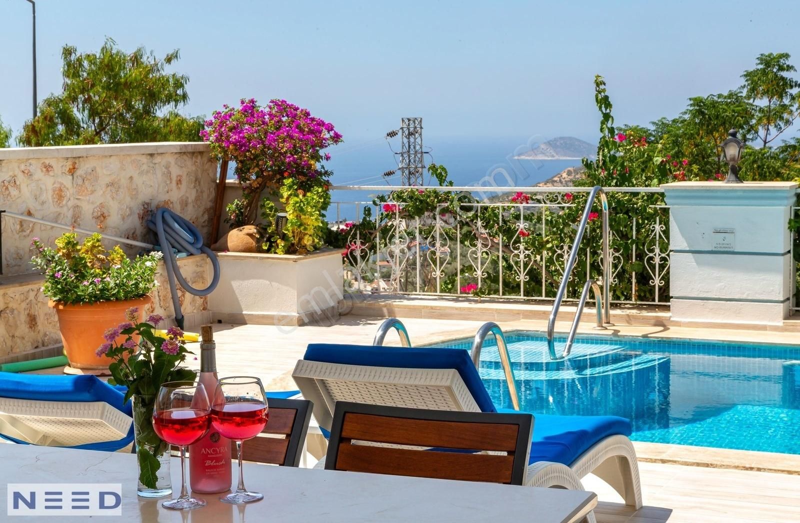 Kalkan'da Deniz Manzaralı 3 Yatak Odalı Villa - Görsel 3