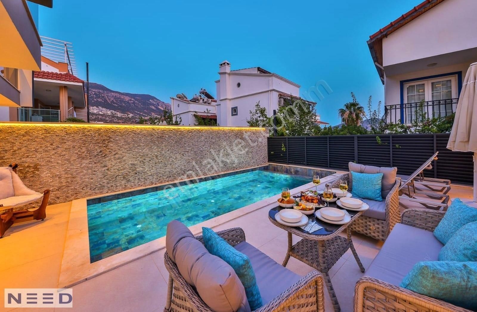 Kalkan Ortaalanda Satılık İkiz Villalar - Görsel 24