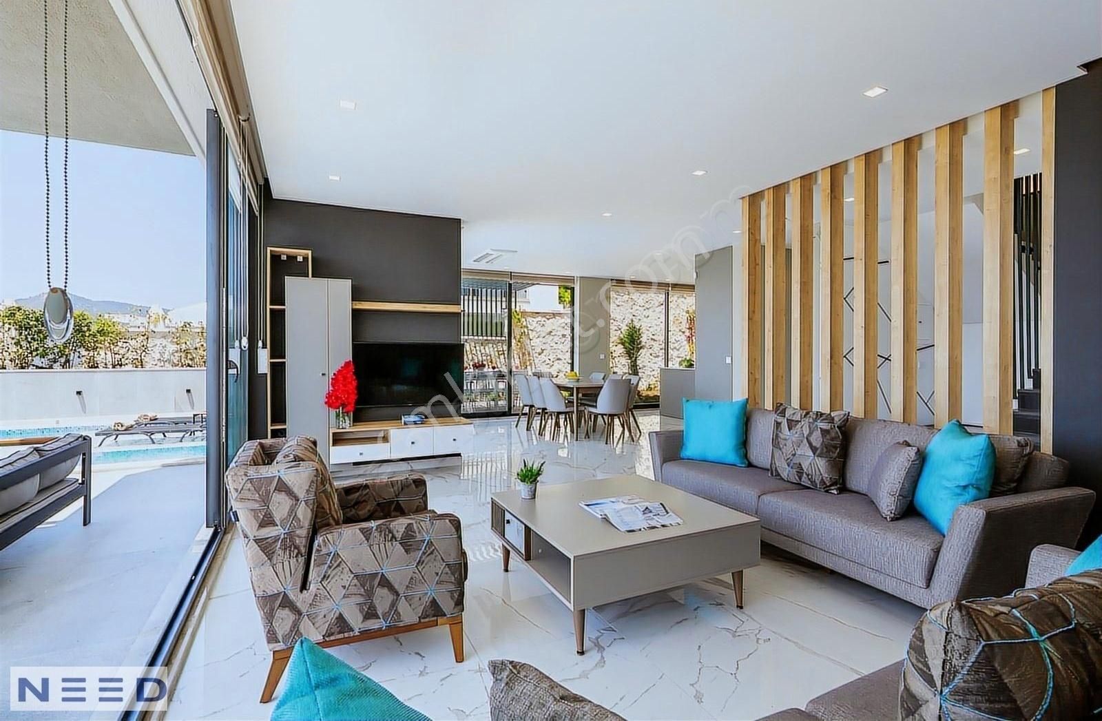 Muhteşem Deniz Manzaralı 5+2 Özel Havuzlu Garajlı Villa... - Görsel 3