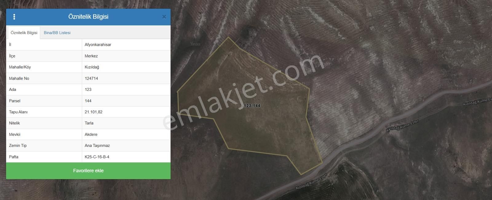 Afyon Merkez Kızıldağ'da Yatırımlık Fırsat Arazi!!! - Görsel 3