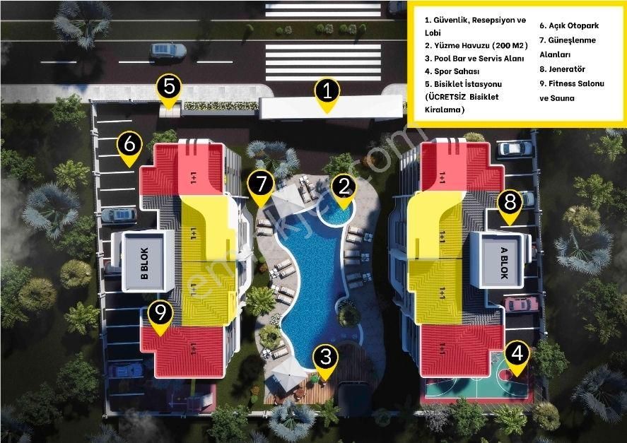 Donanımlı Site İçerisinde Yatırıma Uygun Lüks Eşyalı Kiracılı 1+1 - Görsel 21