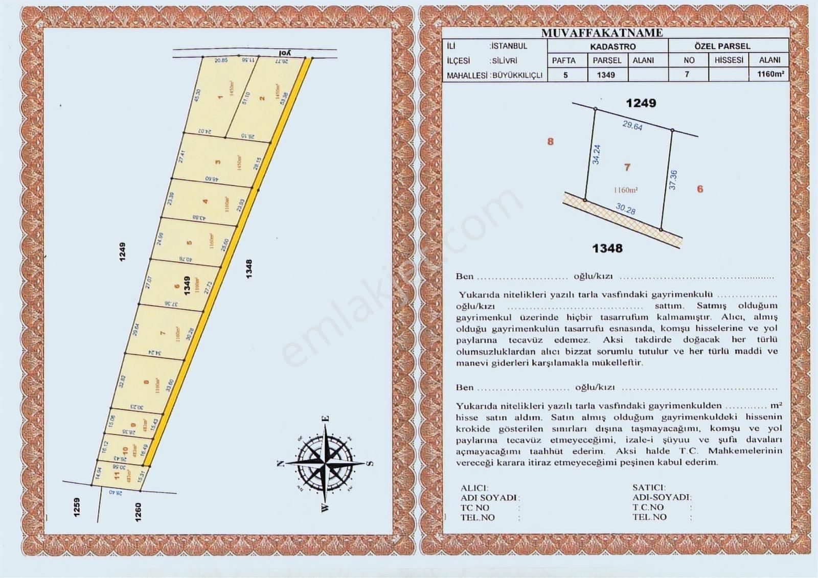 1 450 M2 Çaplı Muvakatnamesi Olan Yeri Satilik - Görsel 8