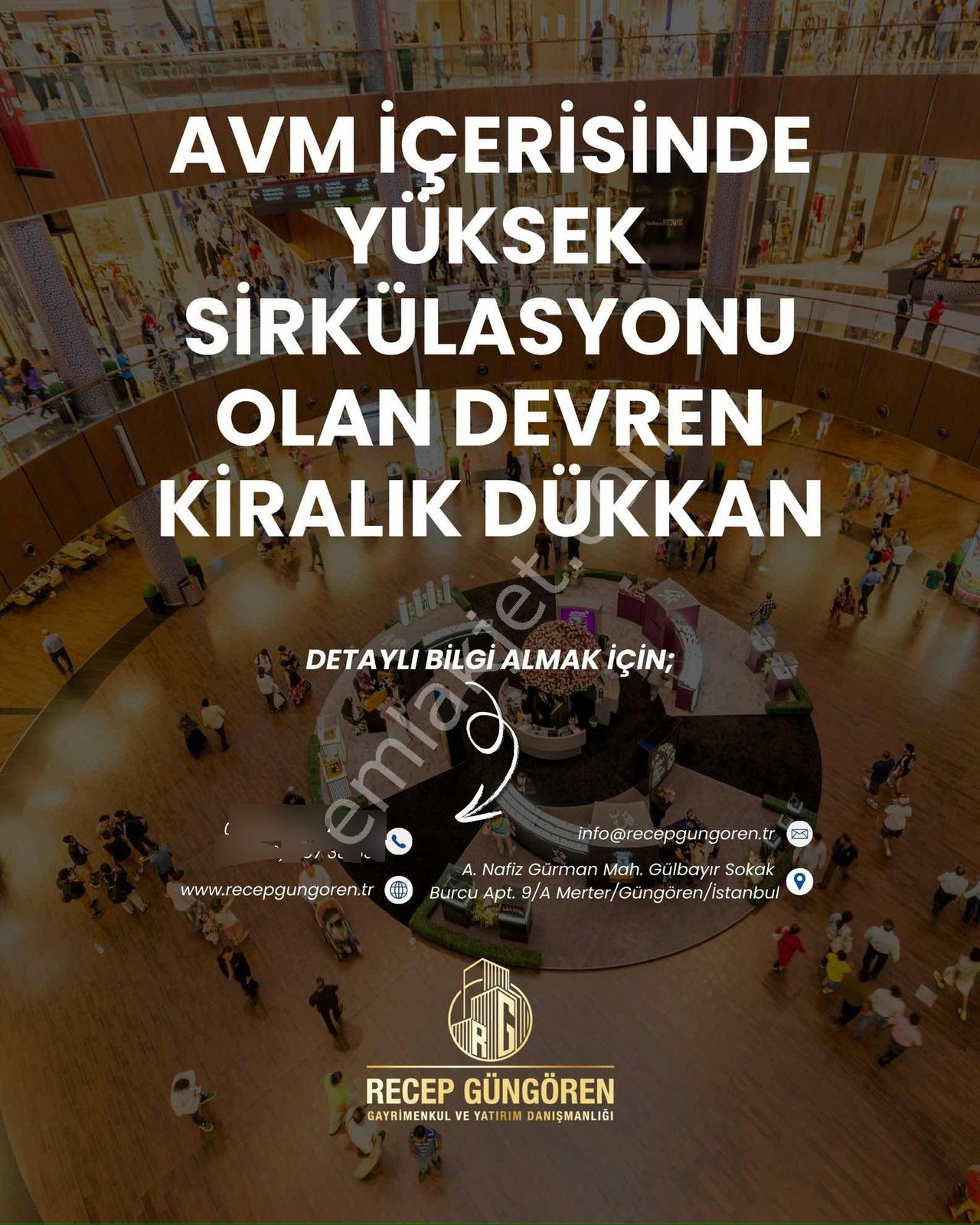 Kiralık | Avm İçinde | Yüksek Sirkülasyonlu Dükkan