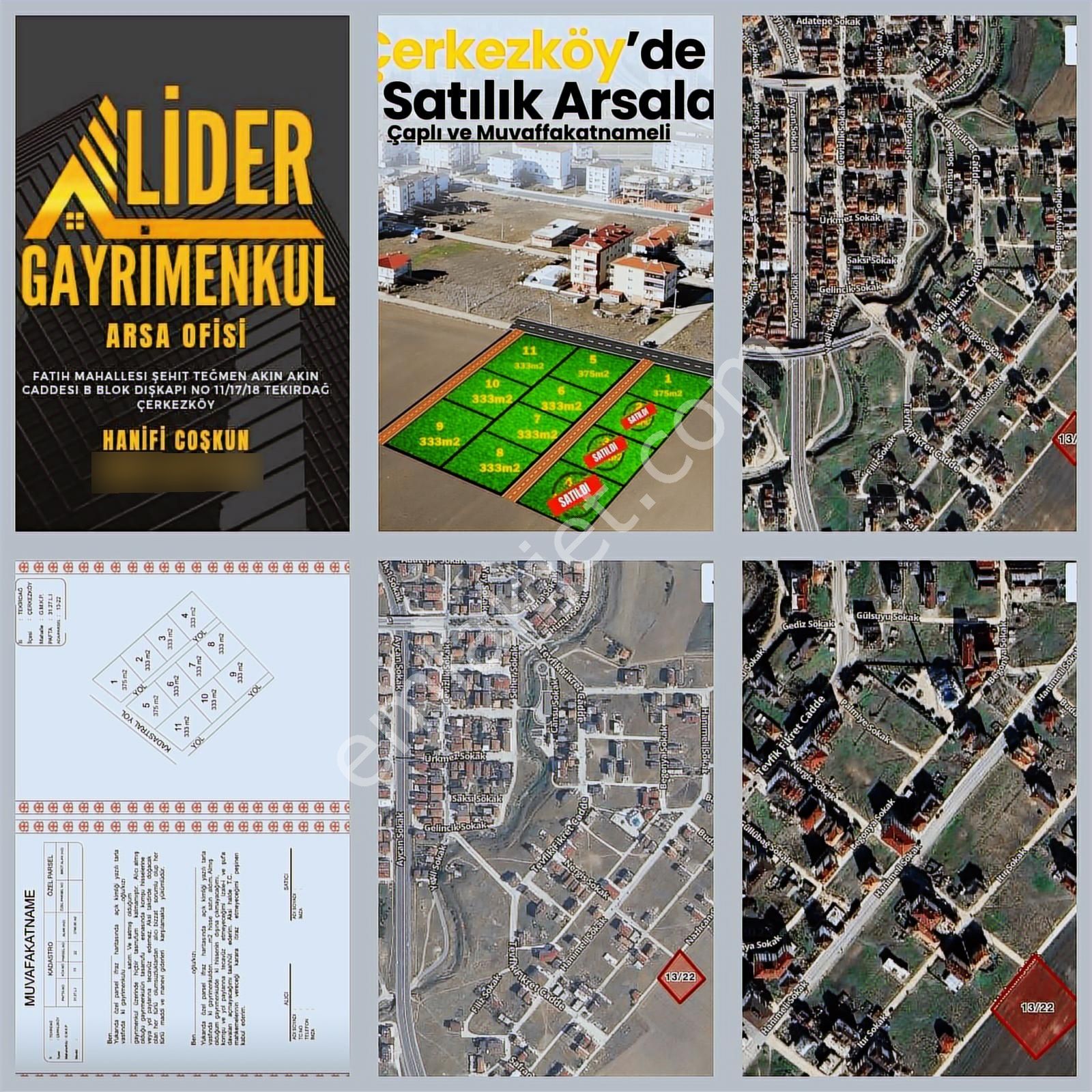 Lider'den Çerkezköy G.m.k.p Mah.1.1000 Plan İçerisnde 333m²hisse - Görsel 16