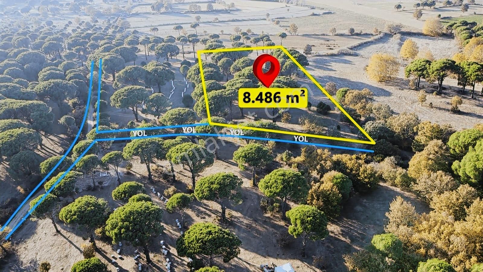 Pinus Gayrimenkul'den//kozakta 8.486 M² Fıstık Çamlı Tarla