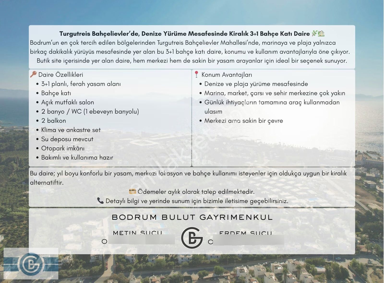 *turgutreis Bahçelievlerde | Denize Yürüme Mesafesi | 3+1 Daire - Görsel 16