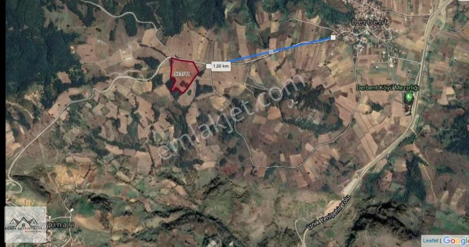 İznik Yenişehir Yolu Üzeri 40 Dönüm Çiftlik'e Uygun Tarla - Görsel 3