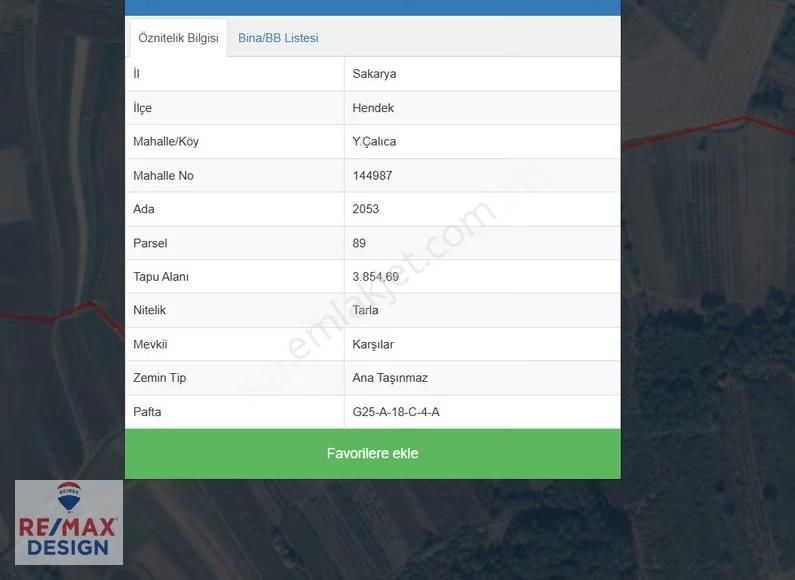 Hendek Y.çalıca'da 3854 M2 Tarla Remax Design - Görsel 3