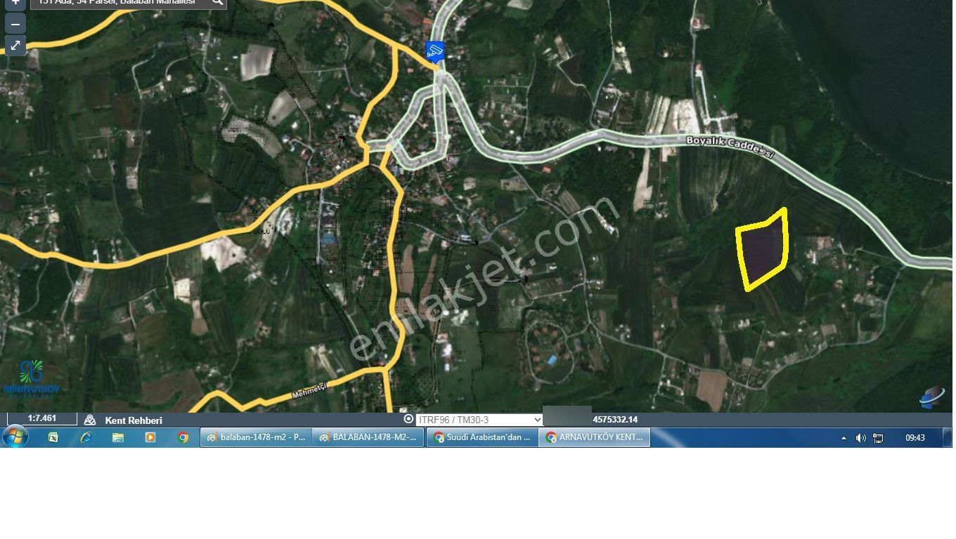 A.köy Balabanda Mah.yatırımlık Hisseli Tapulu 1.478 M2 Tarla Satılıktır - Görsel 4