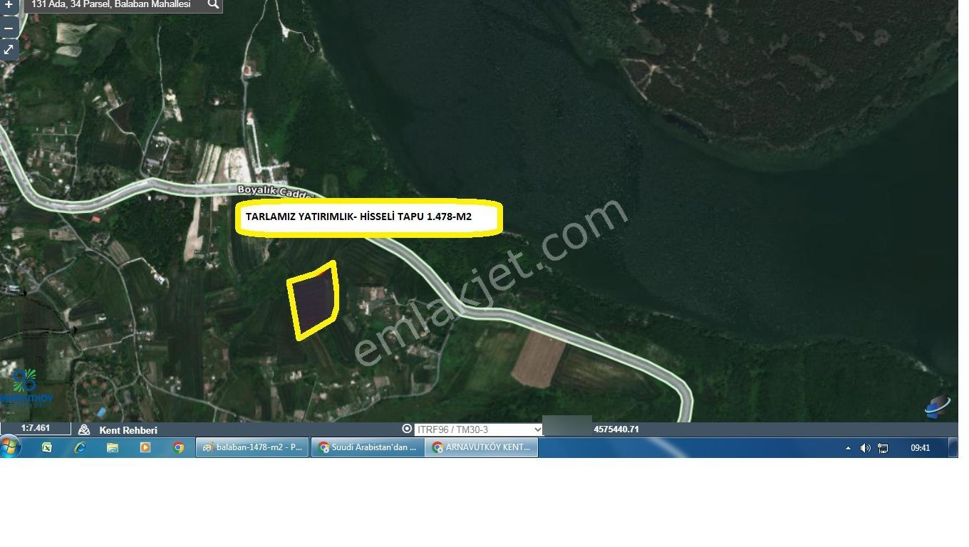 A.köy Balabanda Mah.yatırımlık Hisseli Tapulu 1.478 M2 Tarla Satılıktır - Görsel 3