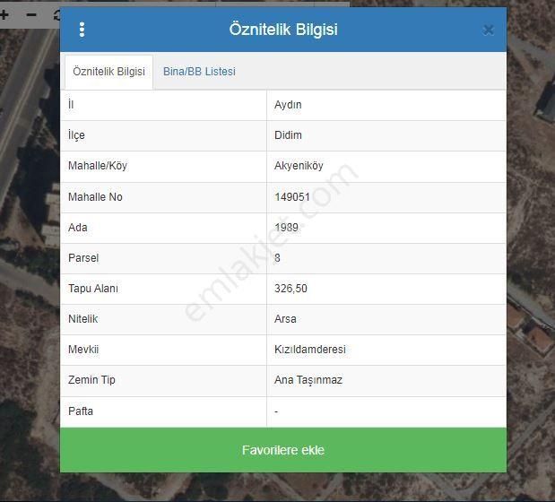 Didim Akyeniköy’de %20 İmarlı Villa Arsası