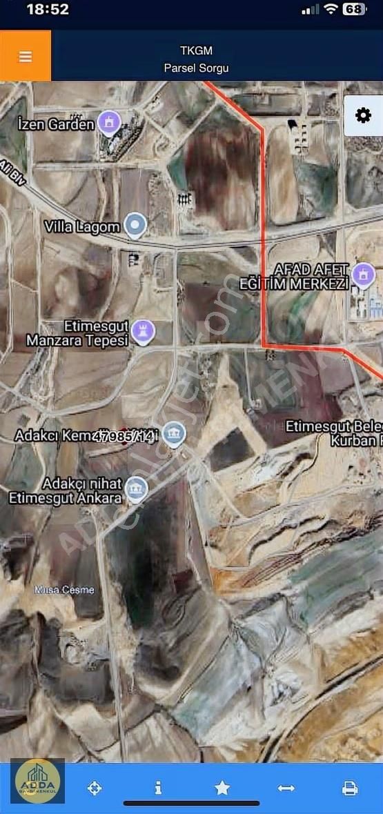 Etimesgut Elvan:da Yola Cephe Satılık 4 Villalık Tek Tapu Arsa - Görsel 4