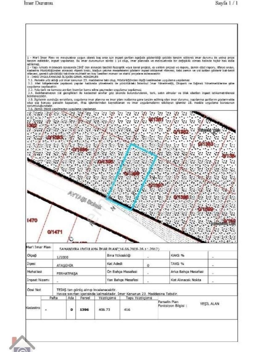 Ataşehir Emlak Ferhatpaşa Anacaddede Kiralık 416mk Arsa - Görsel 17