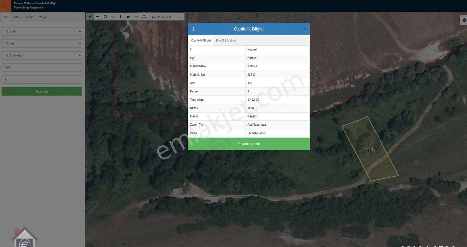 Sahibinden Körfez Kutluca Kapaklı Satılık 1492metre Villa Arsası - Görsel 21