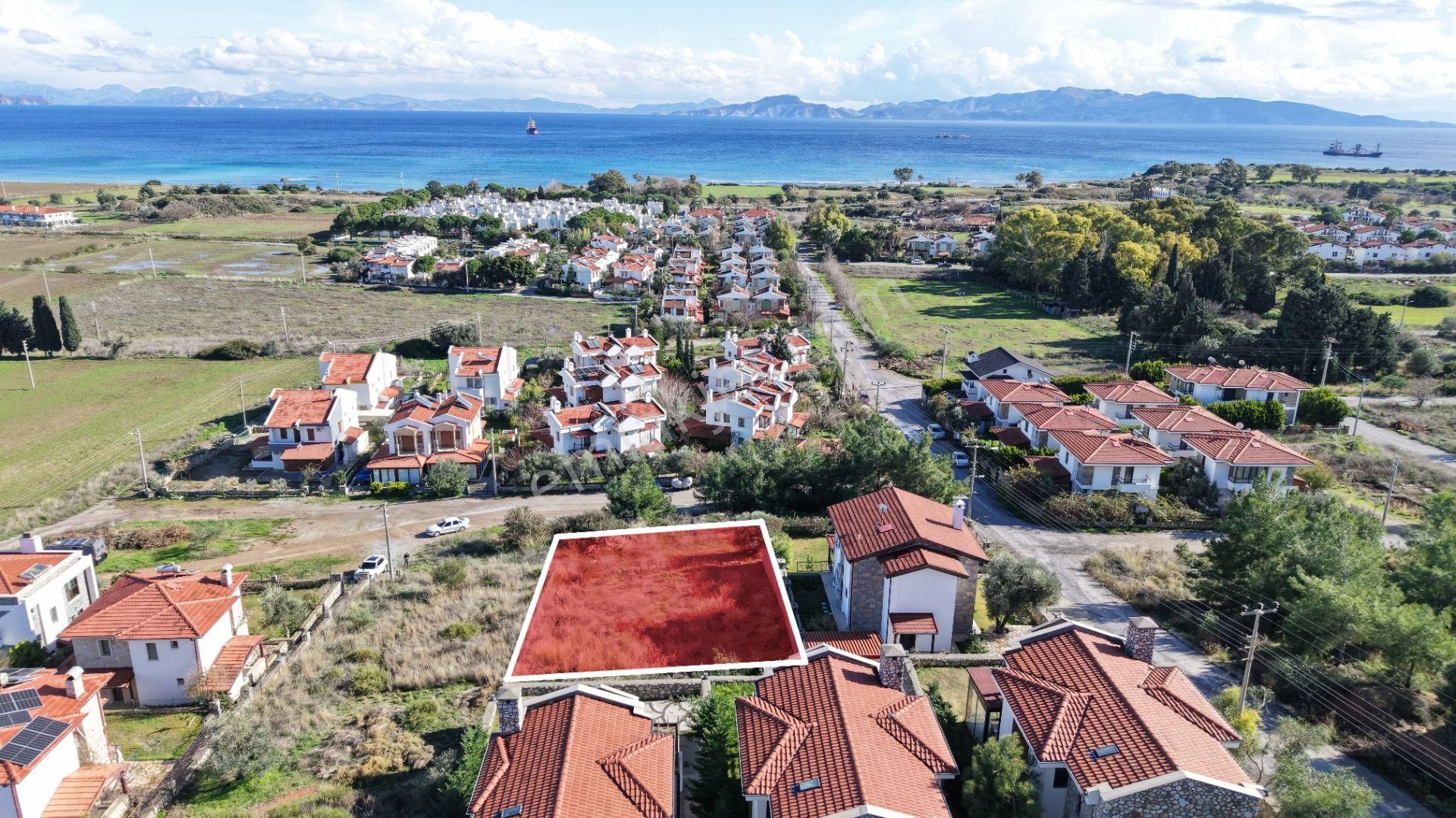 Datça Burgazda Deniz Manzaralı Kazısı Yapılmış İmarlı 500m² Arsa