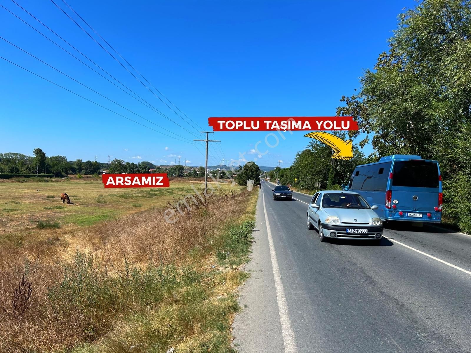 Yuşa'dan Çatalca'nın En Prestijli Parseli, Cadde Cephe 2600m2 - Görsel 2