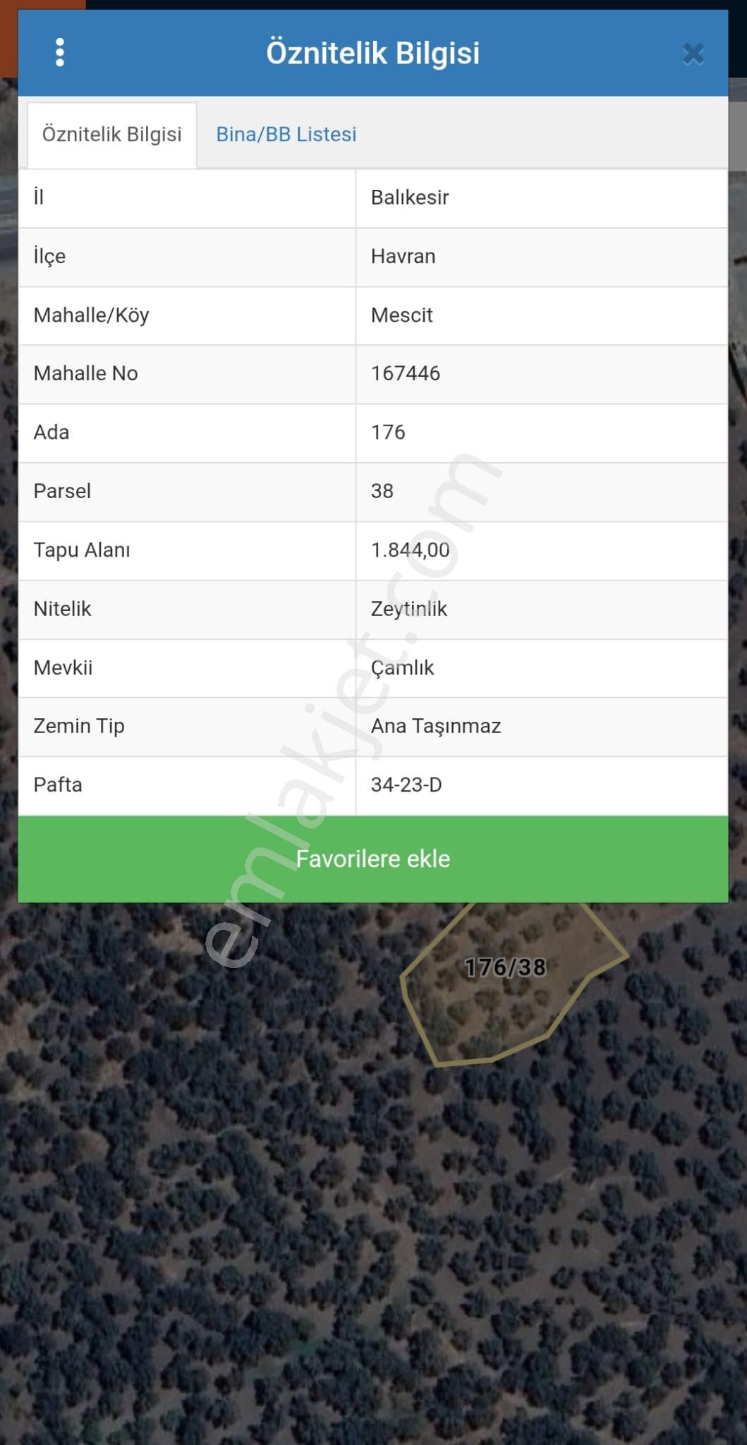 Golden Globy, Havran Mescit Mahallesinde Satılık 1.844 M2 Zeytinlik - Görsel 4